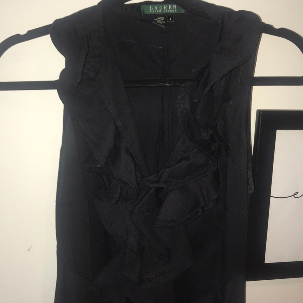 Ralph Lauren- black ruffle sundress. Size 0